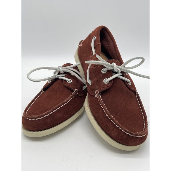 G.H. Bass Mens Hampton Suede Boat Shoes Size 9 Rust Brown With White Laces main image 7